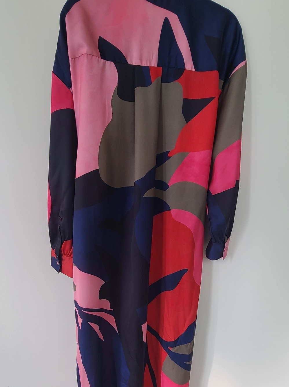 The Drop Abstract Print Button-Down Maxi Shirt Dress @takkunda - Picture 3 of 6